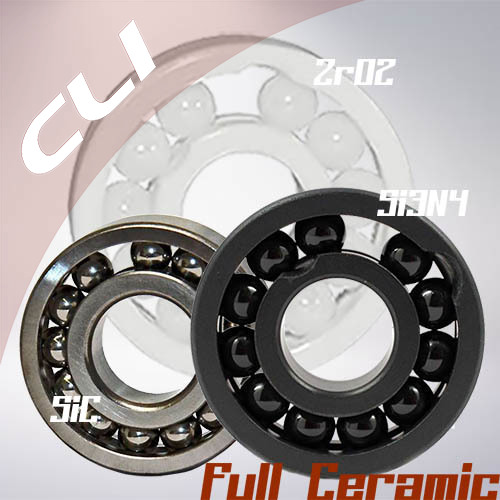 Original full complement ceramic bearings zro2 si3n4 sic web cli